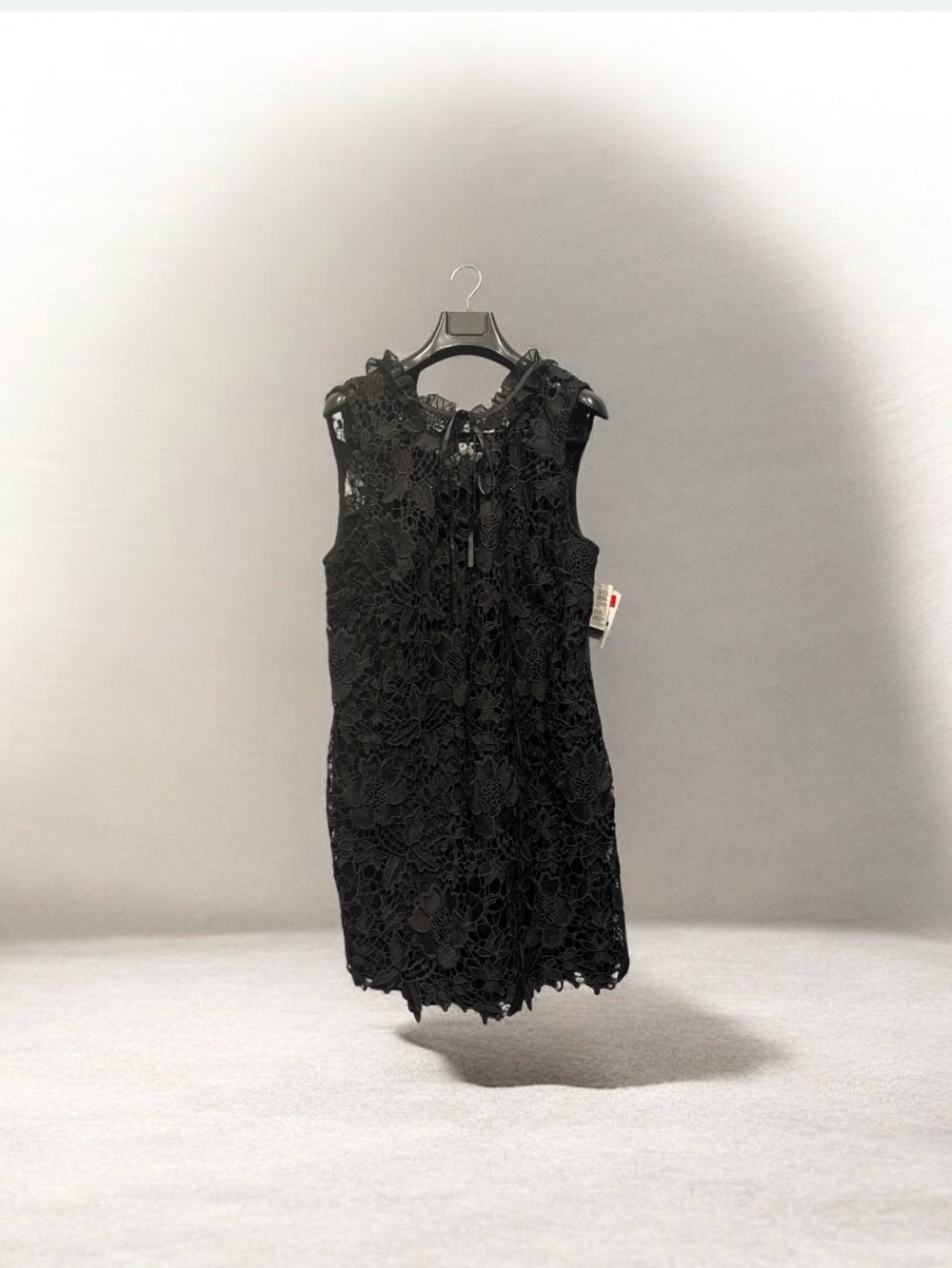 Kensie Black Floral Lace Sleeveless Dress